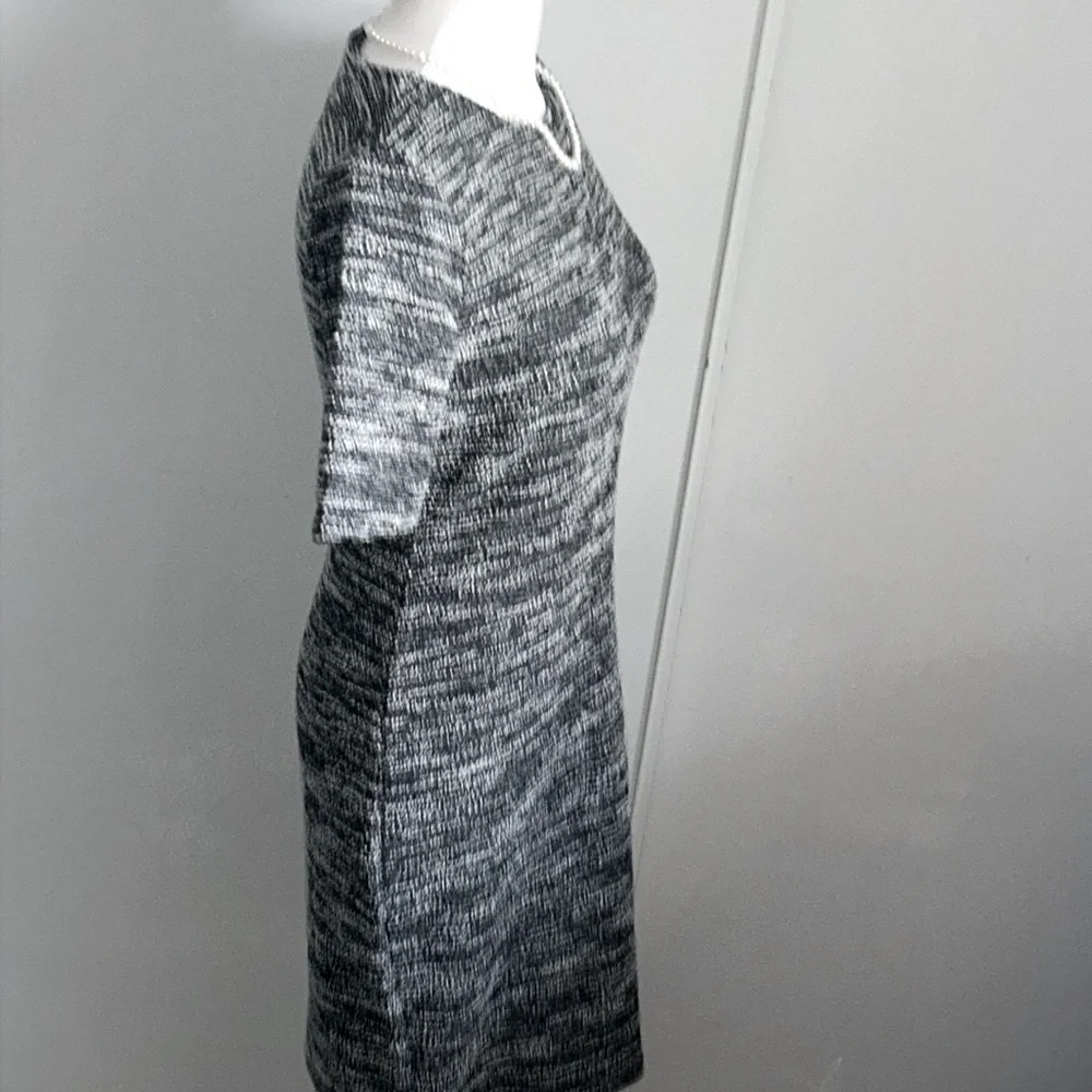 Banana Republic Women’s Boucle Tweed Textured Short Sleeve Midi Dress - Picture 3 of 7